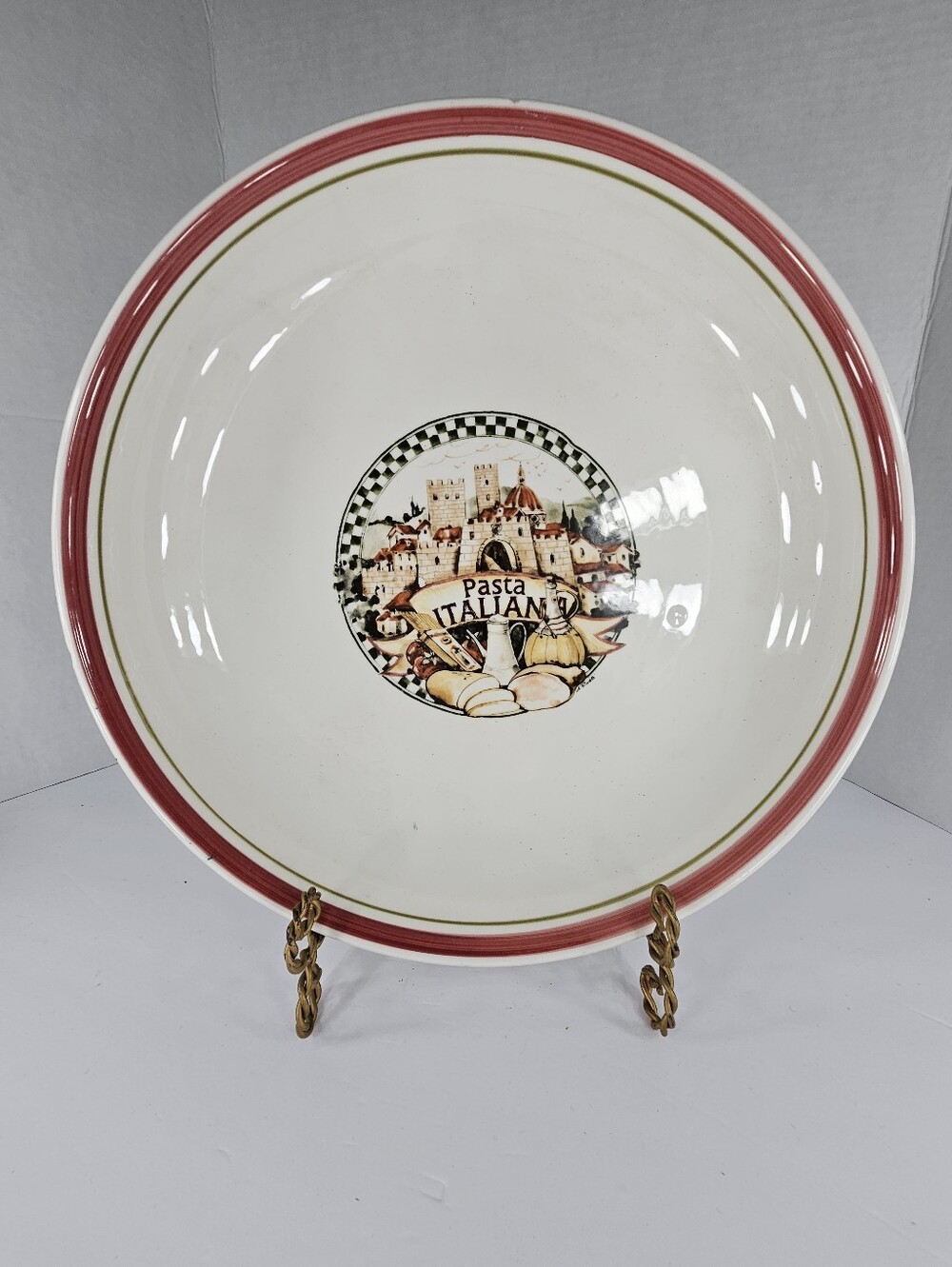 Vintage Italian Himark "Pasta Italiana"  Large Serving Bowl